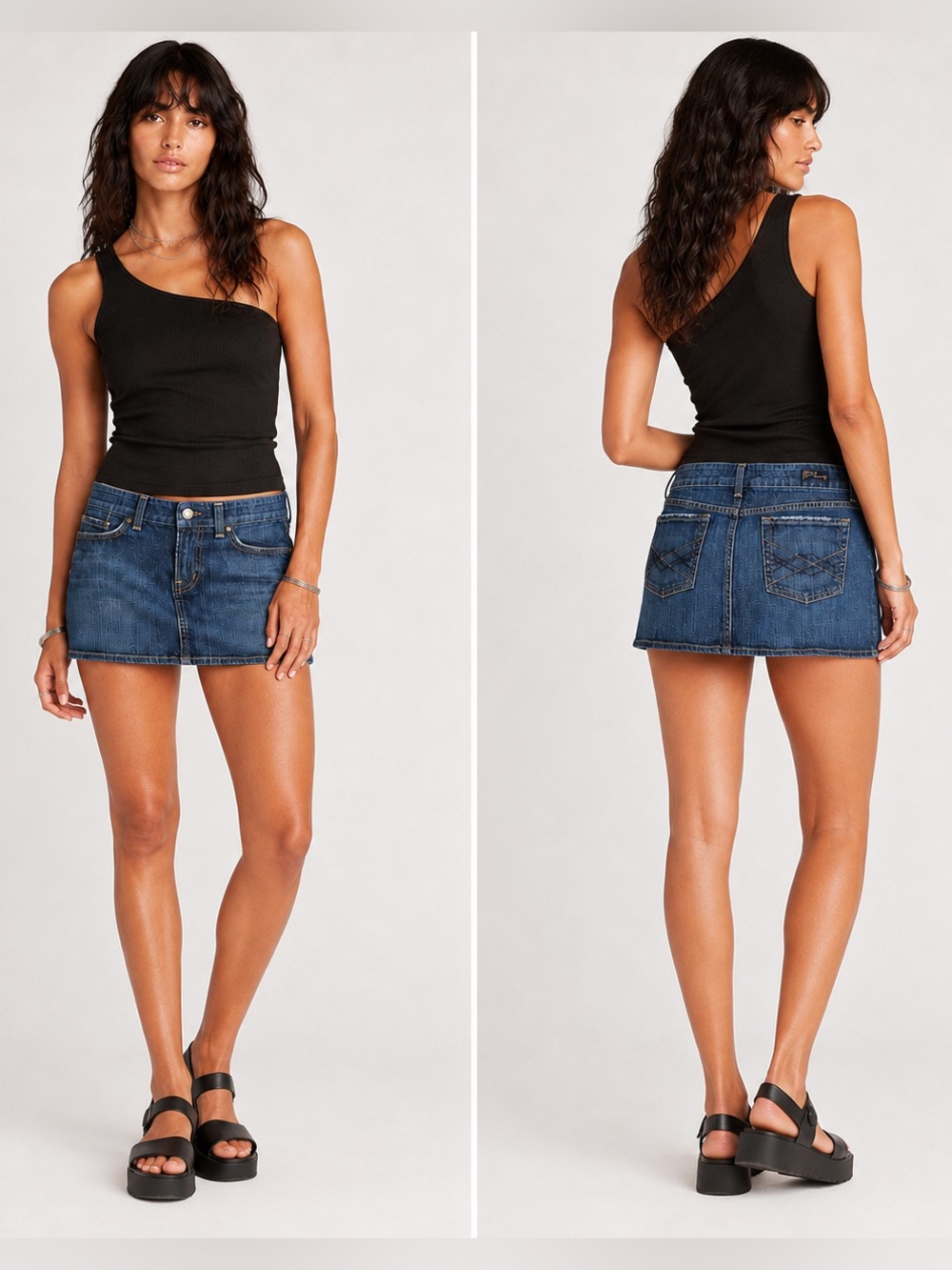 Citizens of Humanity Vintage Denim Mini Skirt Y2K Low Rise Medium Wash Size 27